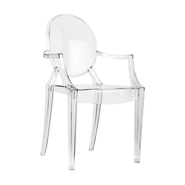 Location Chaise louis ghost transparent - Alive Mobilier