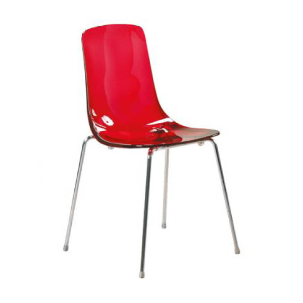 Chaise pauline rouge