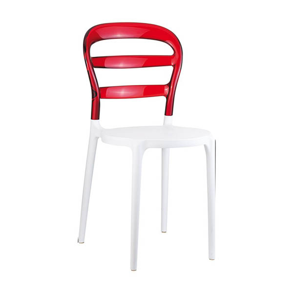 Chaise iéna blanc / rouge