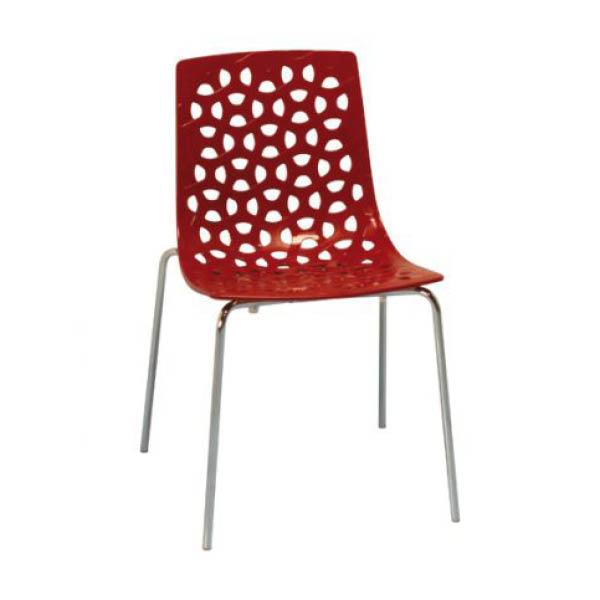 Chaise tess rouge