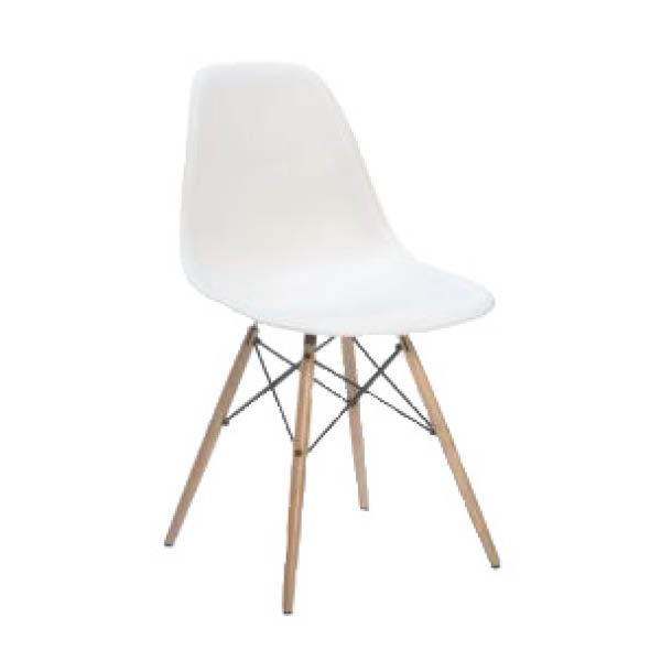 Chaise plastic sidechair wood blanc / chêne