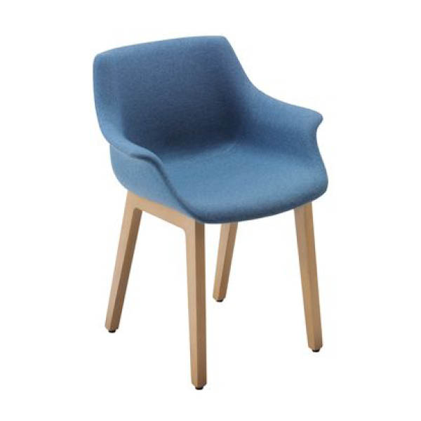 Chaise more soft wood bleu clair