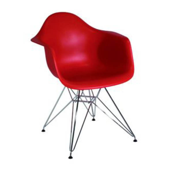 Chaise plastic armchair rouge