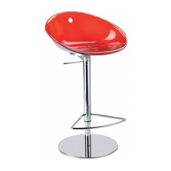 Tabouret gliss rouge rouge