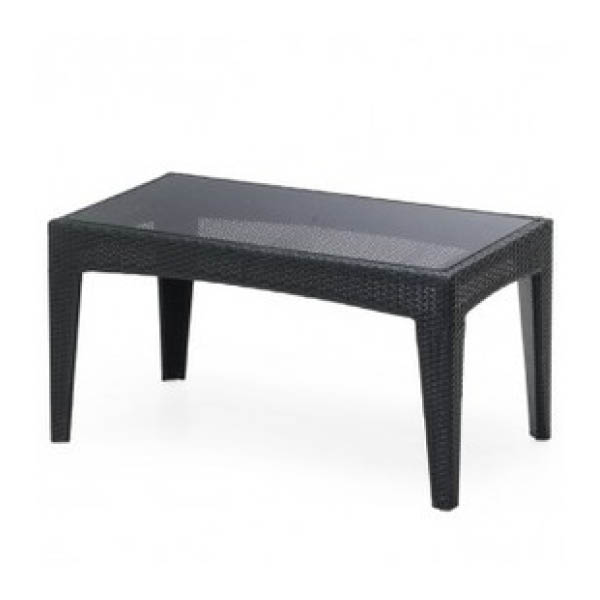 Table malaga h45 - 90x50 plateau noir