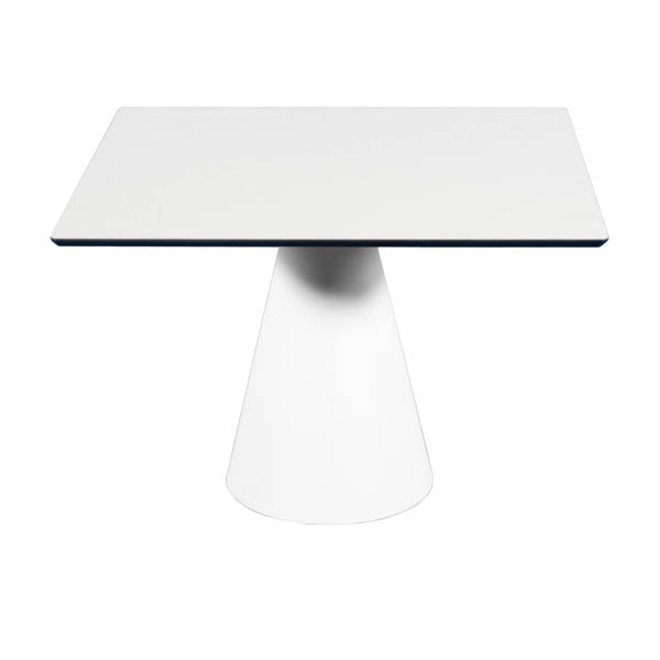 Table palermo 40 - 70x70 plateau blanc