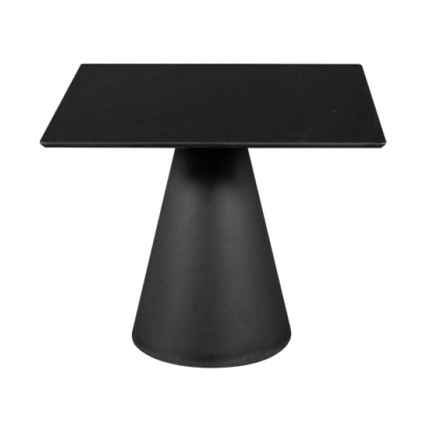 Table palermo h40 pieds plastique noir - 60x60 plateau noir