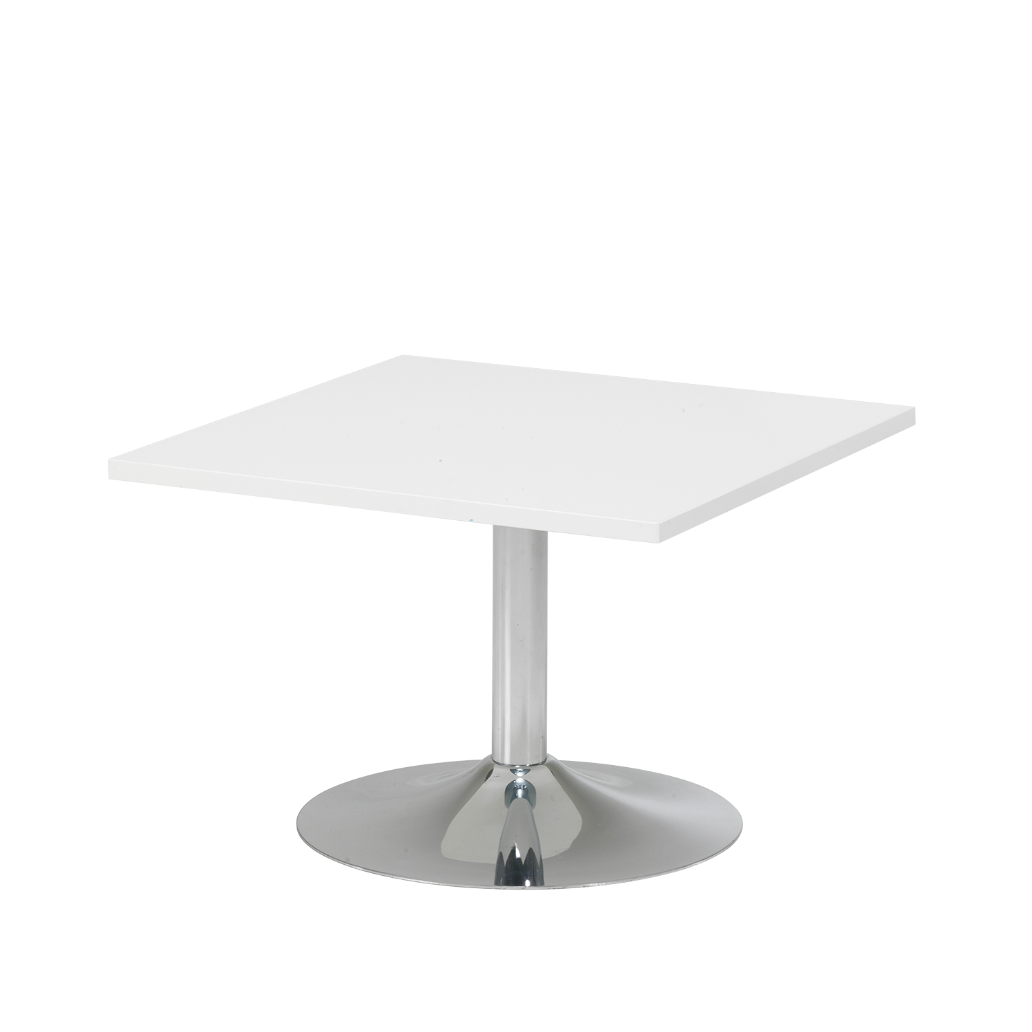 Table trévise 45 chrome - 60x60 blanc
