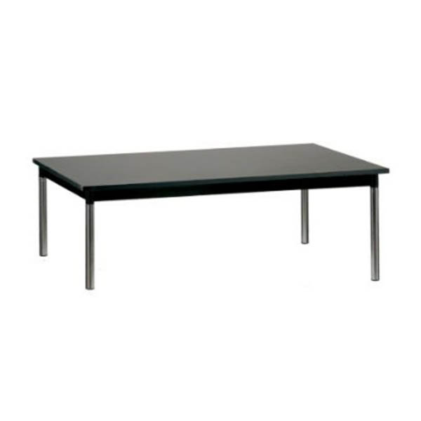 Table medola  h40 pieds chrome - 120x80 plateau noir