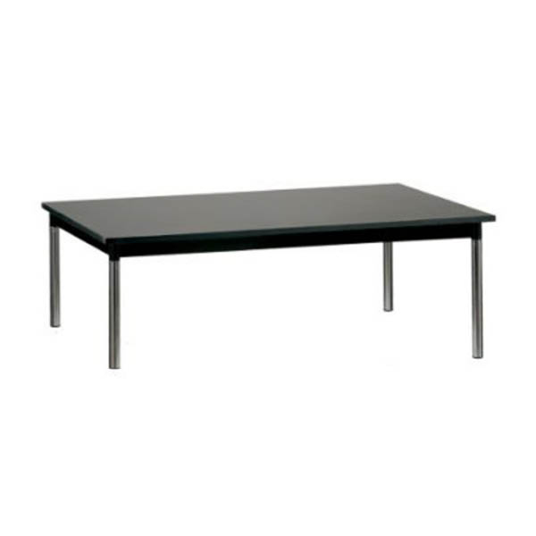 Table medola  h40 pieds chrome - 140x80 plateau noir