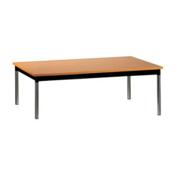 Table medola  h40 pieds chrome - 120x80 plateau hêtre