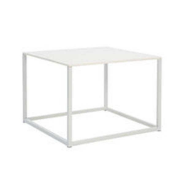 Table basse code - 60x60 plateau blanc