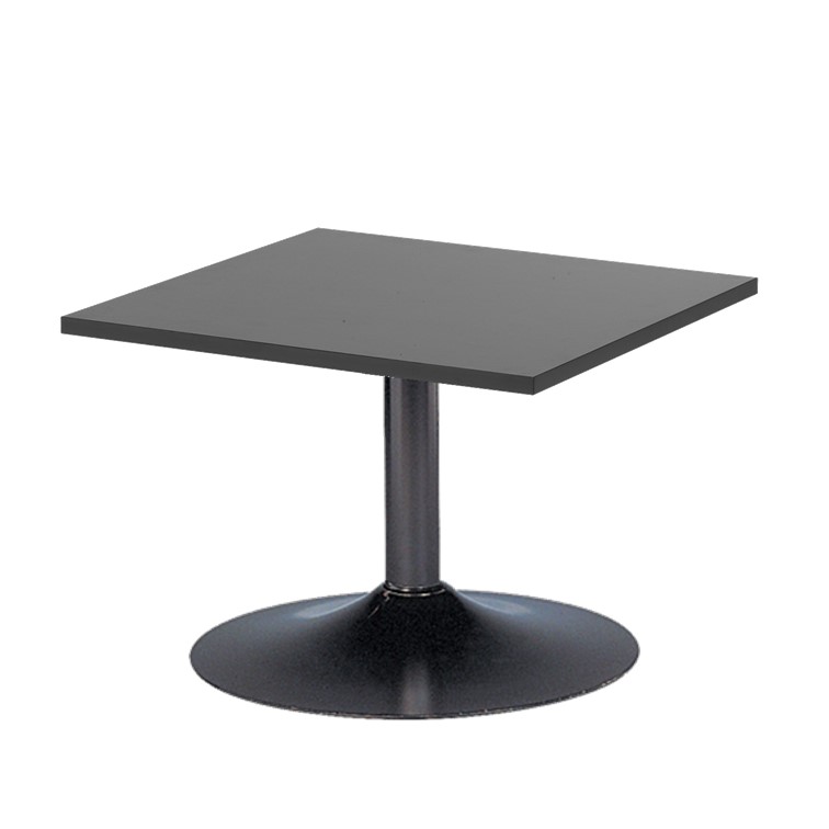 Table trévise 40 noir - 60x60 plateau noir