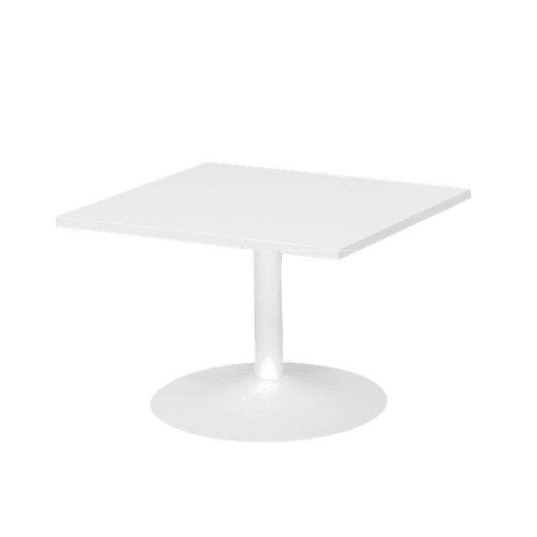 Table trévise 45 pied blanc - 60x60 blanc
