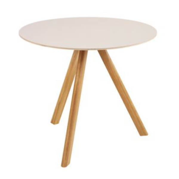 Table amagni 50 bois - ø60 plateau blanc