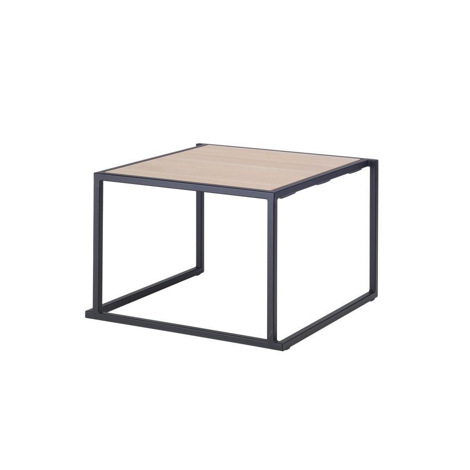 Table Quadrum 40 noire - 60x60 chêne