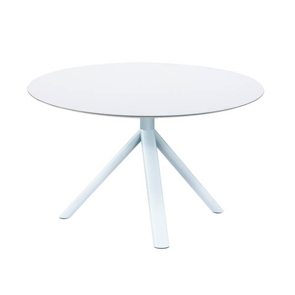 Miura table h45 pieds plastique - ø60 plateau blanc