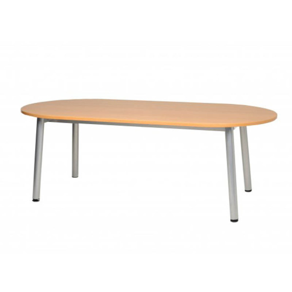 Table forli ovale  h75 pieds métal - 210x102 plateau hêtre