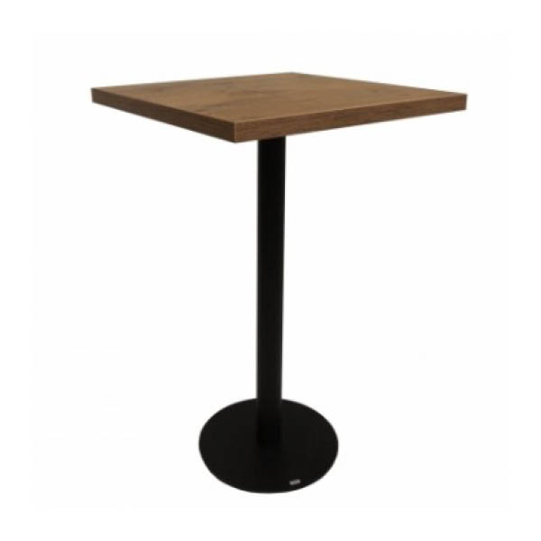 Table osaka  h110 pied noir - 70x70 plateau bois