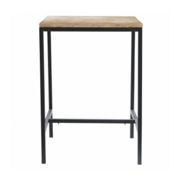 Table cleveland H106 noir - 75x75 bois
