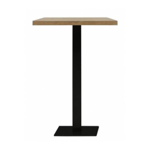 Table scala 110 noire - 75x75 chêne