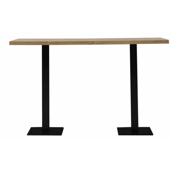 Table scala  h110 pied noir- 180x70 plateau chêne