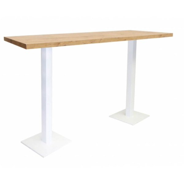 Table scala  h110 pied blanc - 180x70 plateau chêne