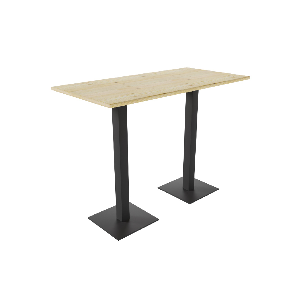 Table Scala 110 noire - plateau 3 plis 150 cm x 75 cm