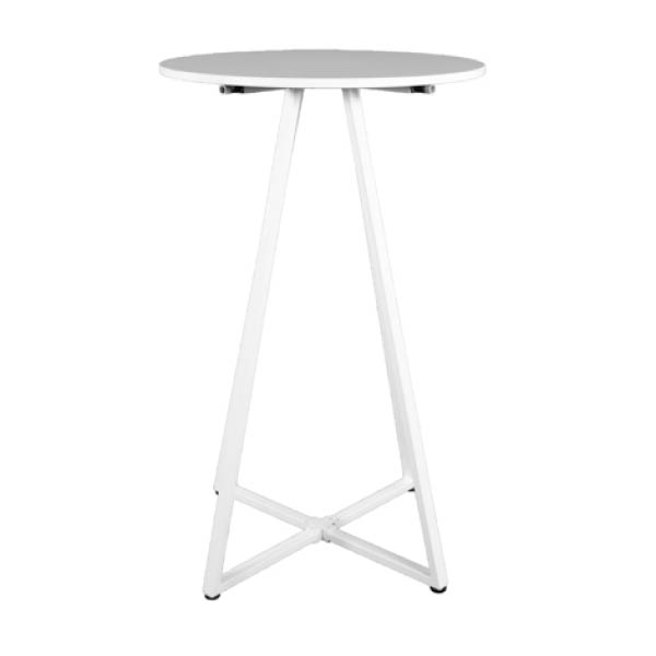 Table venus  h110 pieds blanc - 70x70 plateau blanc