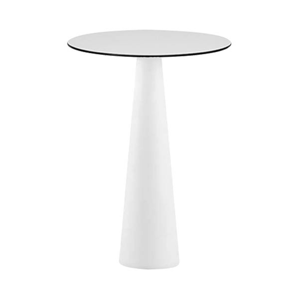 Table led hopla  h110 - ø70 plateau blanc