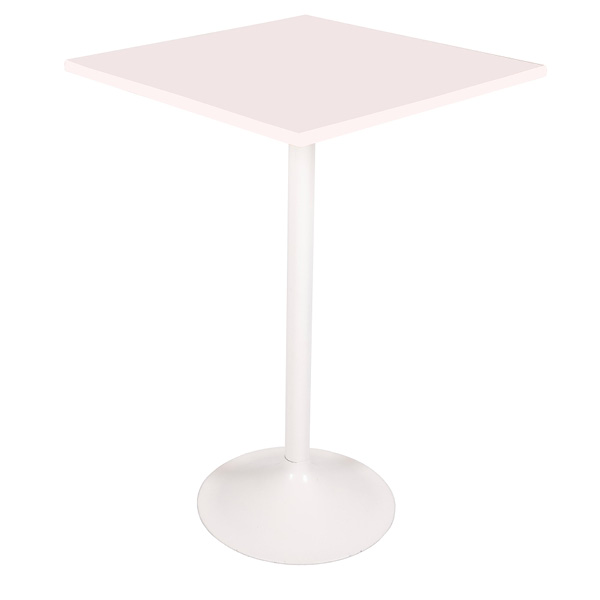 Table trévise h110 blanc - 80x80 plateau blanc