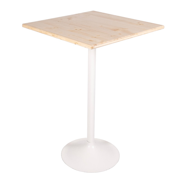 Table trévise 110 blanc - 75x75 eco