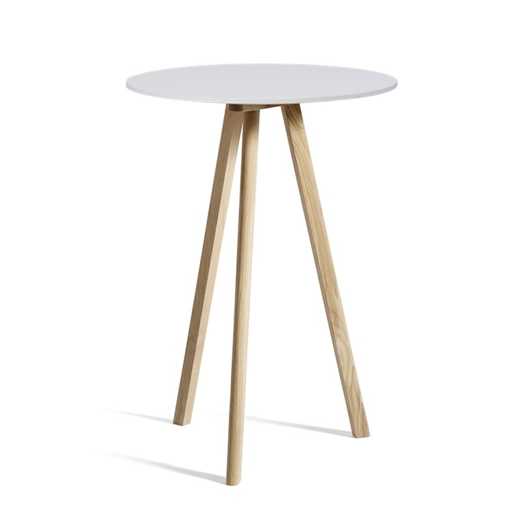 Table amagni 110 bois - ø80 plateau blanc