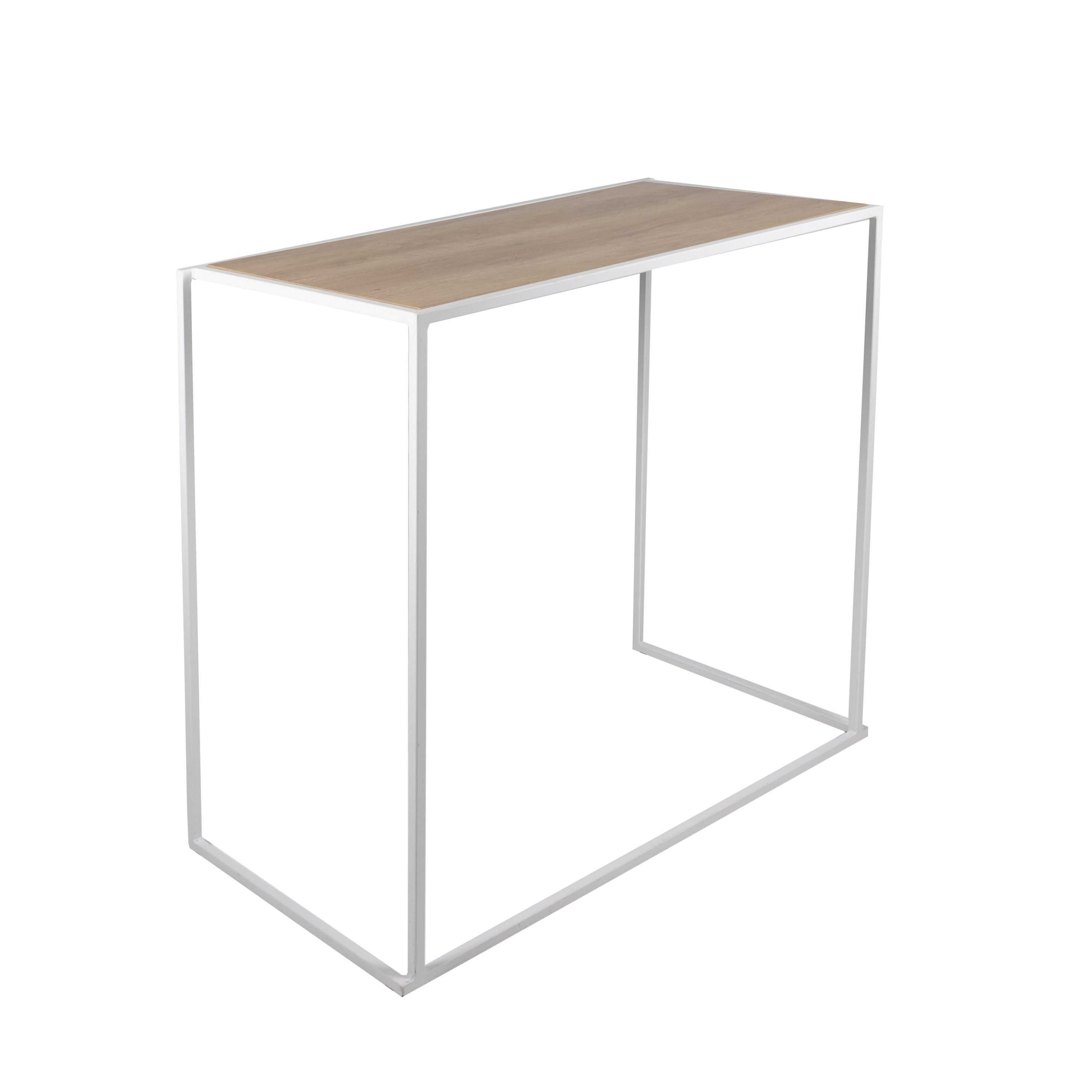 Table quadrum 110 blanc - 120x60 plateau bois