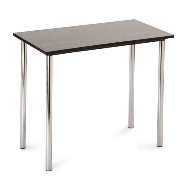 Table oberkampf h95 pieds chrome - 120x60 plateau noir