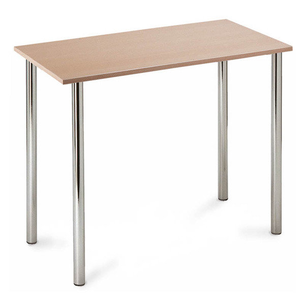 Table oberkampf  h95 pieds chrome - 120x60 plateau hêtre
