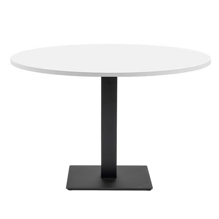 Table Scala noire - plateau blanc Ø130