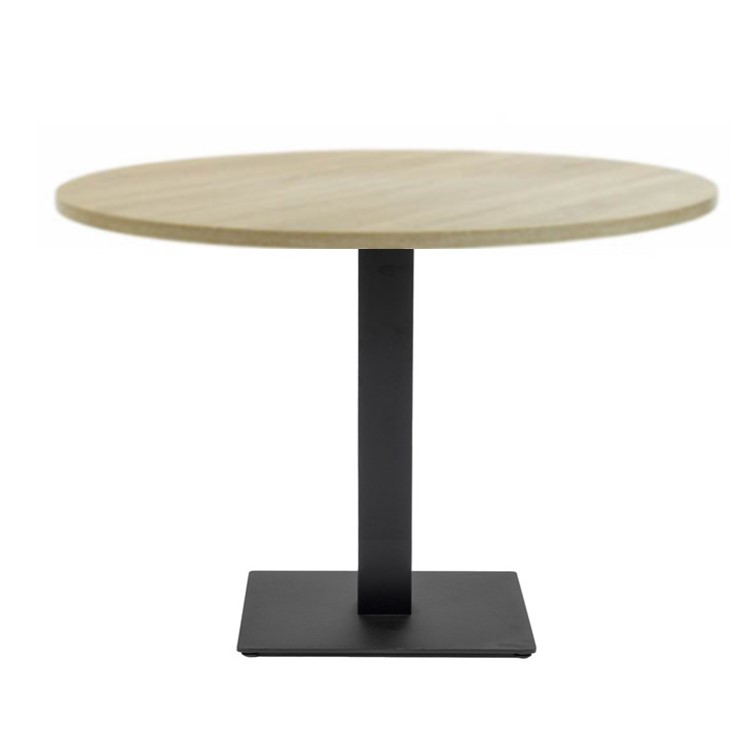 Table Scala noire - plateau chêne Ø120
