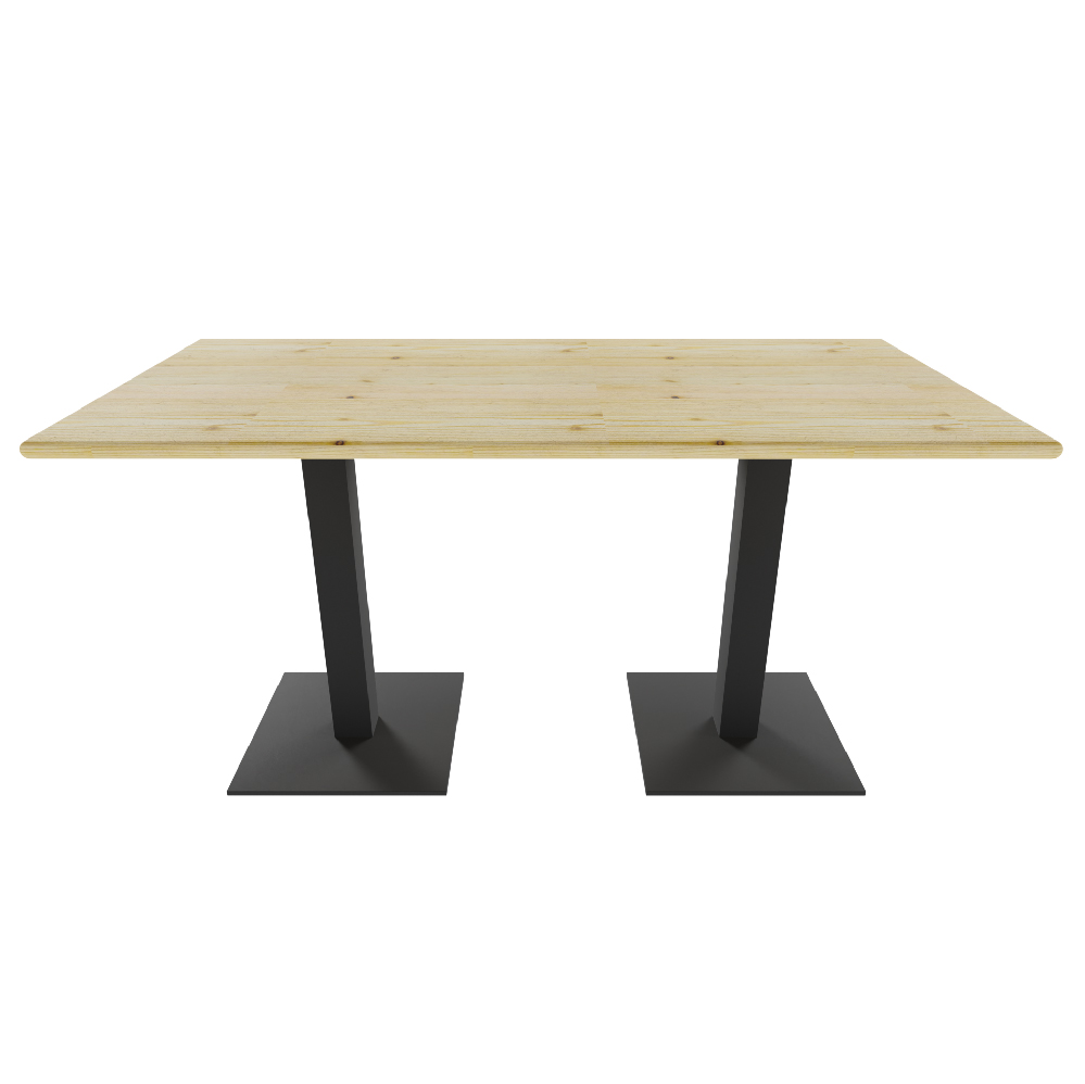 Table Scala 70 noire - plateau 3 plis 150cm x 75cm