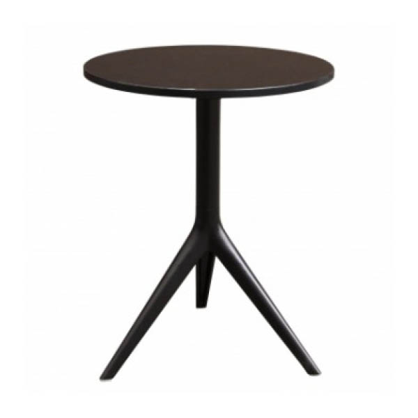 Table lima h75 pieds plastiques - ø60 plateau noir
