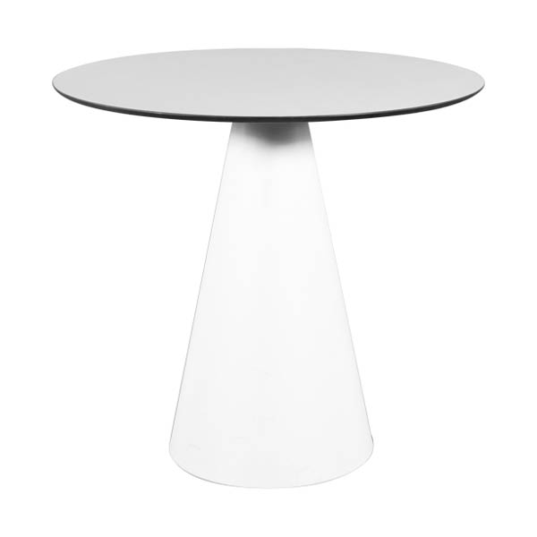 Table palermo h70 pieds plastique blanc - ø80 plateau blanc