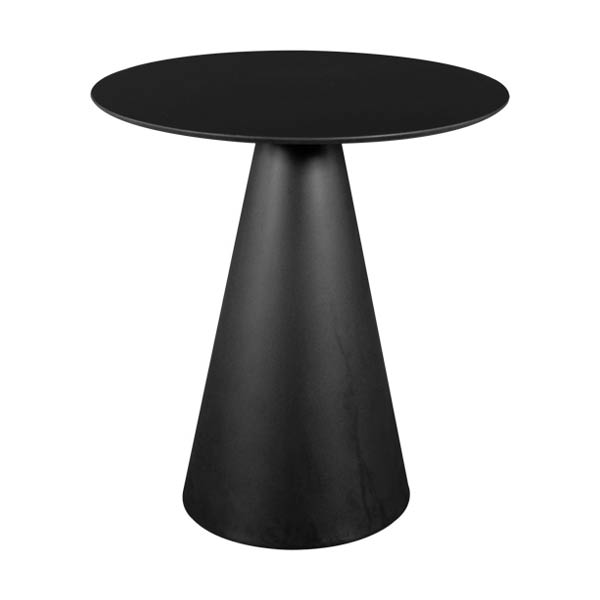 Table palermo h70 pieds plastique noir - ø70 plateau noir