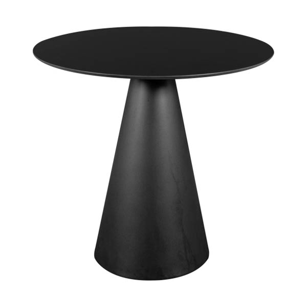 Table palermo h70 pieds plastique noir - ø80 plateau noir