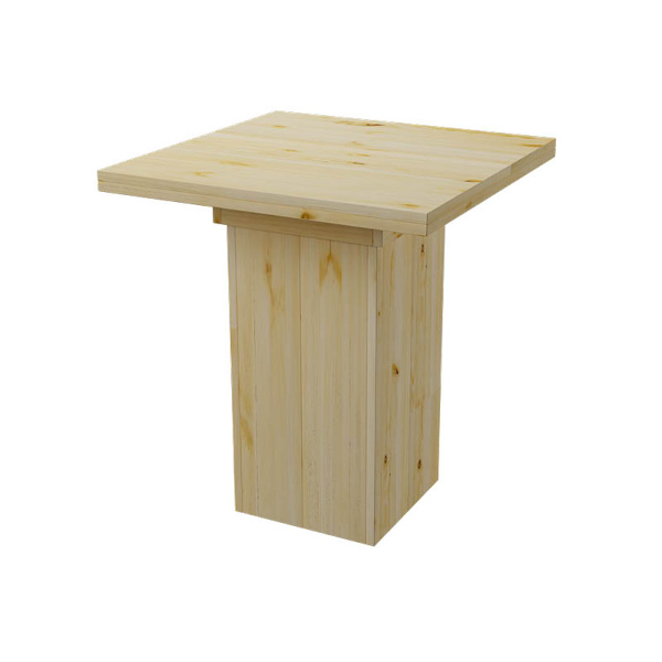 Table eco XS 70x70 - pied bois