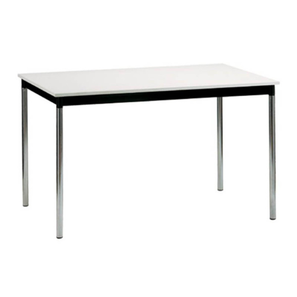 Table medola 70 - 140x80 plateau blanc