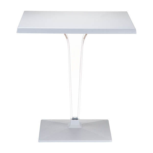 Table iéna h70 pieds en plastique - 70x70 plateau blanc
