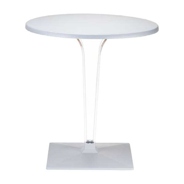Table iéna h70 pieds en plastique - ø70 plateau blanc