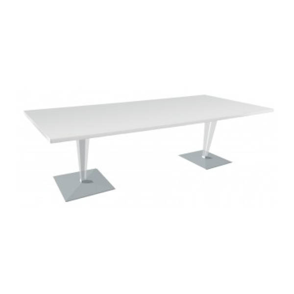 Table iéna h70 pieds en plastique - 200x100 plateau blanc