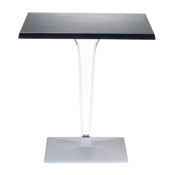 Table iéna h70 pieds en plastique - 70x70 plateau noir