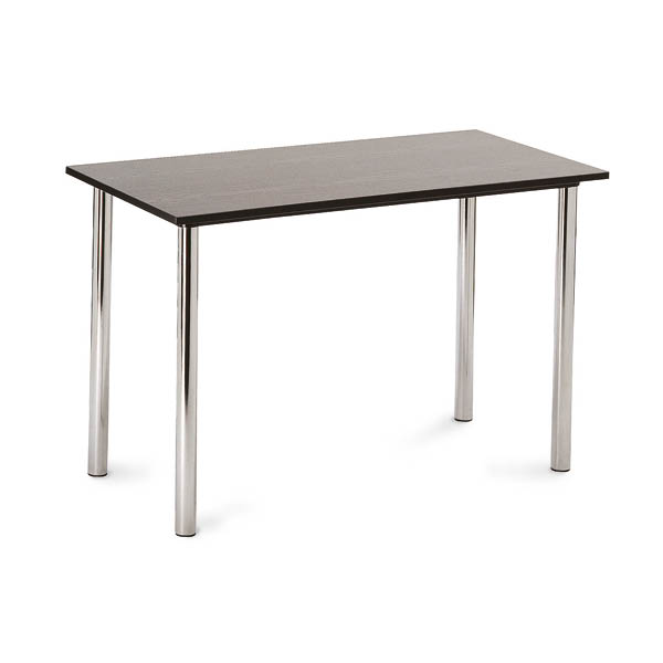 Table oberkampf h70 pieds chrome - 100x60 plateau noir